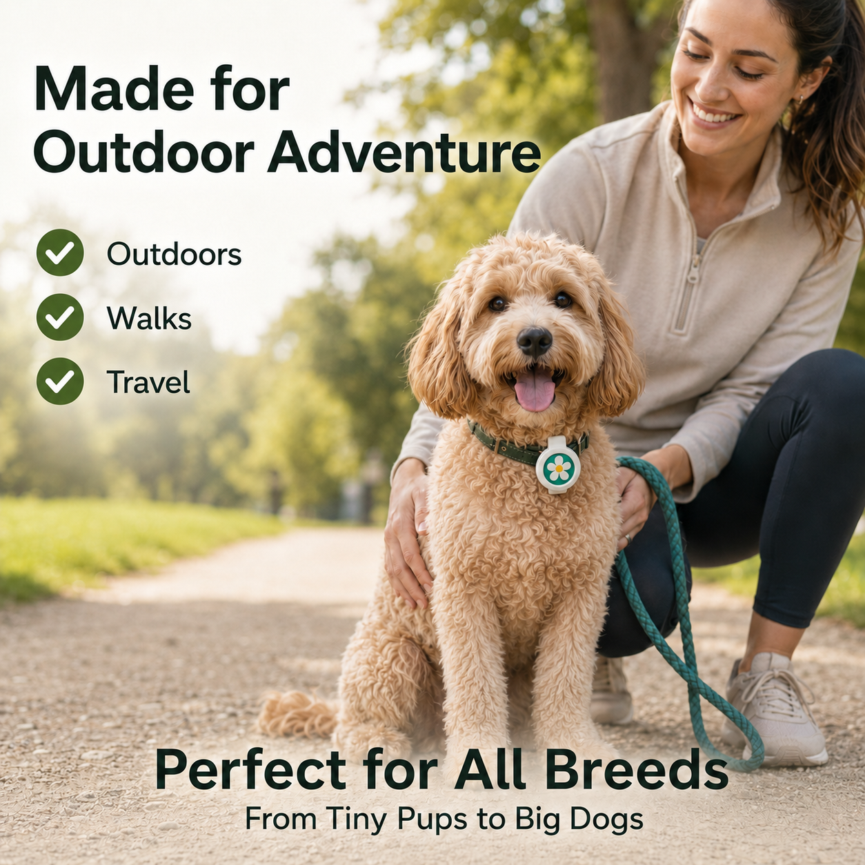 Bug-Off Clip for Dogs - Natural Flea, Tick & Mosquito Repellent (KN FLAX)