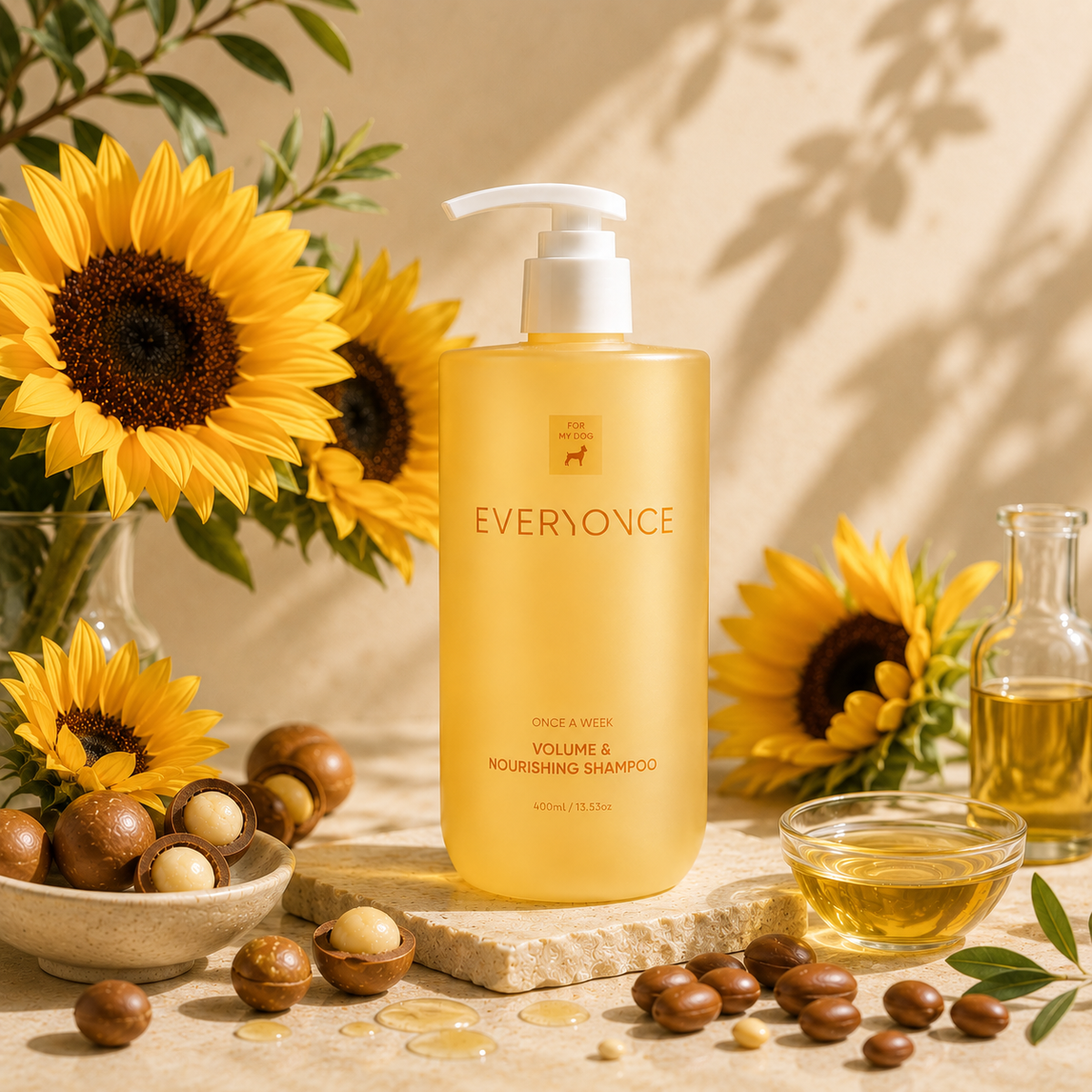 Everyonce Volume & Nourishing Shampoo with sunflower, argan, and macadamia oils